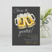 Cheers to 30 Years Birthday Invitation 招待状 (スタンド正面)