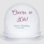 Cheers to 30th birthday name date mauve blue elega (正面)