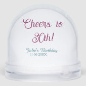 Cheers to 30th birthday name date mauve blue elega (裏面)