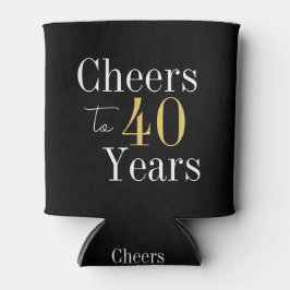 Cheers to 40 years Black and Gold Birthday 缶クーラー