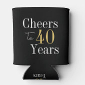 Cheers to 40 years Black and Gold Birthday 缶クーラー (裏面)