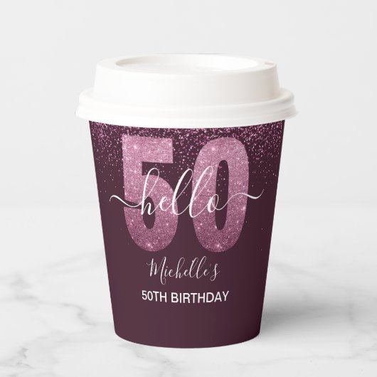 Cheers to 50! – A Sparkling Modern Celebration 紙コップ (正面)