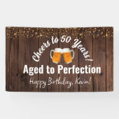 Cheers to 50 Years! Aged to Perfection Birthday  横断幕 (横)