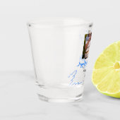 cheers to 50 years anniversary blue leaf photo nam ショットグラス (左)