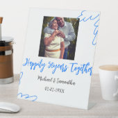 cheers to 50 years anniversary blue leaf photo nam 台座サイン (インサイチュ)