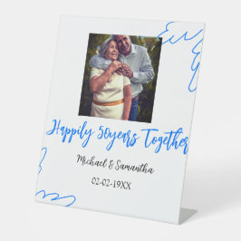 cheers to 50 years anniversary blue leaf photo nam 台座サイン