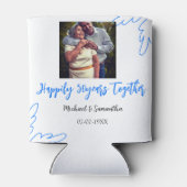 cheers to 50 years anniversary blue leaf photo nam 缶クーラー (裏面)