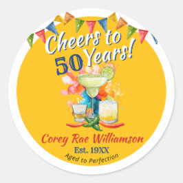Cheers to 50 Years Fiesta Aged to Perfection ラウンドシール