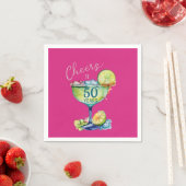 Cheers to 50 Years Milestone Birthday  スタンダードカクテルナプキン (インサイチュ)