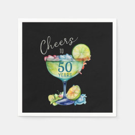 Cheers to 50 Years Milestone Birthday スタンダードカクテルナプキン