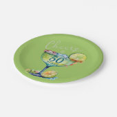 Cheers to 50 Years Milestone Birthday  ペーパープレート (アングル)