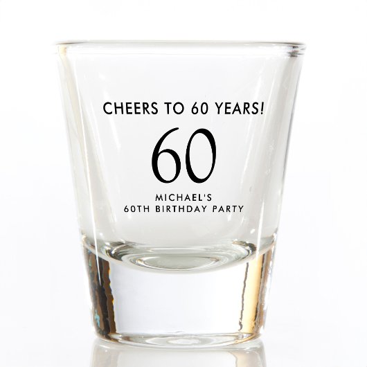 Cheers to 60 Years 60th Birthday Party ショットグラス