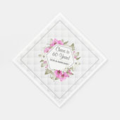Cheers to 60 Years Diamond Geometric Pink Custom スタンダードランチョンナプキン (角)