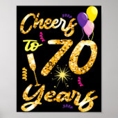 Cheers To 70 Years 1951 70th Birthday Gift  ポスター (正面)