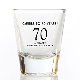 Cheers to 70 Years 70th Birthday Party ショットグラス