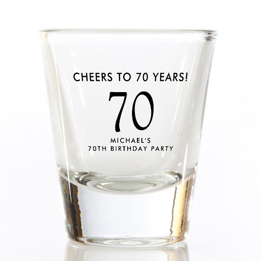 Cheers to 70 Years 70th Birthday Party ショットグラス