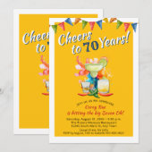 Cheers to 70 Years Modern Fiesta 70th Birthday  招待状 (正面/裏面)