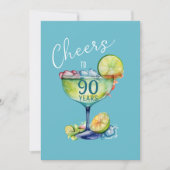 Cheers to 90 Years Milestone Birthday  招待状 (正面)