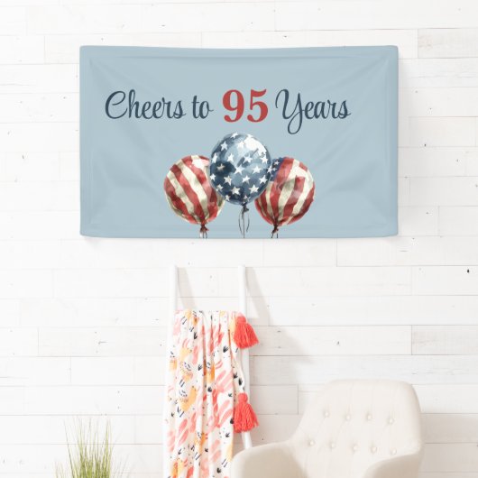 Cheers to 95 Years Birthday Party 横断幕 (インサイチュ)