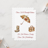 Cheers to a Beautiful Autumn | Personalized Flat カード (正面/裏面インサイチュ)