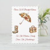 Cheers to a Beautiful Autumn | Personalized Flat カード (スタンド正面)