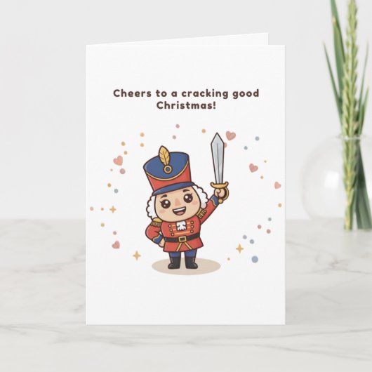 Cheers to a Cracking Good Christmas Cute Puchi  カード (正面)