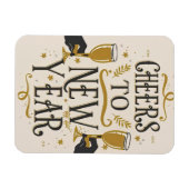 Cheers to a new year マグネット (横)