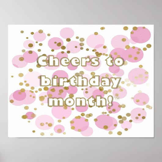 Cheers To Birthday Month Poster ポスター (正面)