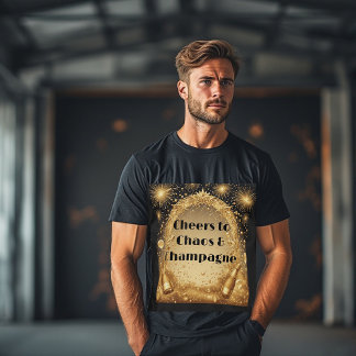 Cheers to Chaos and Champagne New Year Fireworks  Tシャツ