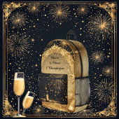 Cheers to Chaos & Champagne Midnight Gold New Year プリントバックパック