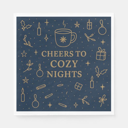 Cheers to Cozy Nights Paper Napkin スタンダードランチョンナプキン (正面)