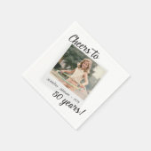 Cheers to Fifty Years 50 Retro Photo Birthday  スタンダードカクテルナプキン (角)