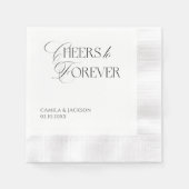 Cheers to Forever Wedding 縁ありカクテルナプキン (正面)