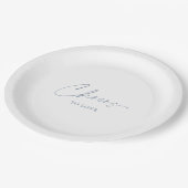 Cheers to Love – Dusty Blue Wedding  ペーパープレート (アングル)