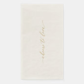 Cheers to Love Elegant Wedding Guest Towel (正面)