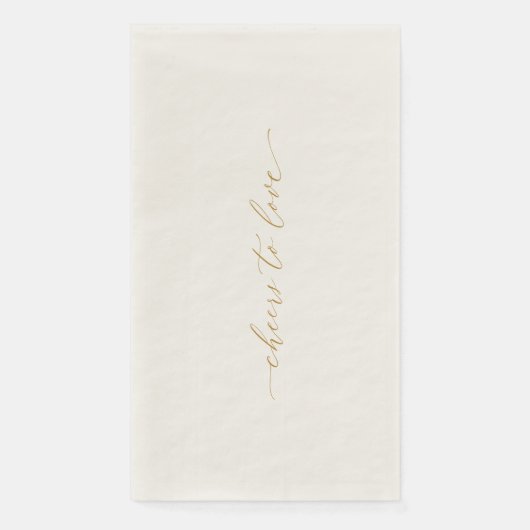 Cheers to Love Elegant Wedding Guest Towel (正面)