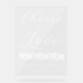 Cheers to Love Personalized Wedding Welcome アクリルサイン