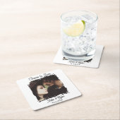 Cheers to Love | Photo Template Wedding スクエアペーパーコースター (インサイチュ)