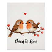 “Cheers to Love” Romantic Art Print ポスター (正面)