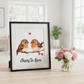 “Cheers to Love” Romantic Art Print ポスター