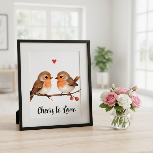 “Cheers to Love” Romantic Art Print ポスター