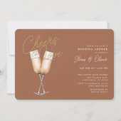 Cheers To Love Rust Bridal Shower 招待状 (正面)