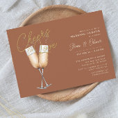 Cheers To Love Rust Bridal Shower 招待状