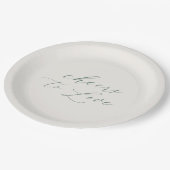 Cheers to Love Sage Green Wedding ペーパープレート (アングル)