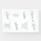 Cheers to Love Script Wedding Bar Menu Banner Sign 横断幕 (横)