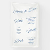 Cheers to Love Script Wedding Bar Menu Banner Sign 横断幕 (縦)