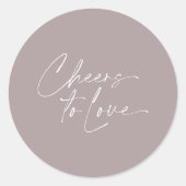 Cheers to Love Wedding Favor Sticker ラウンドシール (正面)