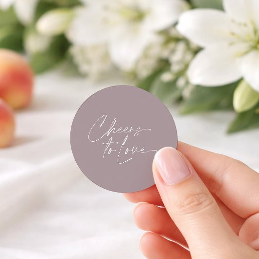 Cheers to Love Wedding Favor Sticker ラウンドシール