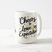 Cheers to lowering expectations コーヒーマグカップ (正面右)