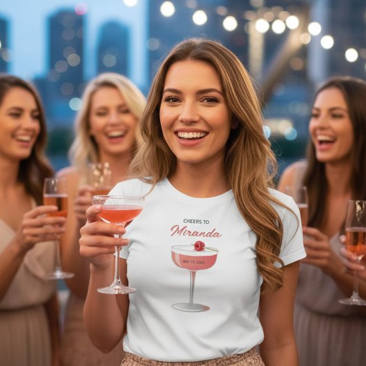 Cheers to Name Bachelorette  Tシャツ